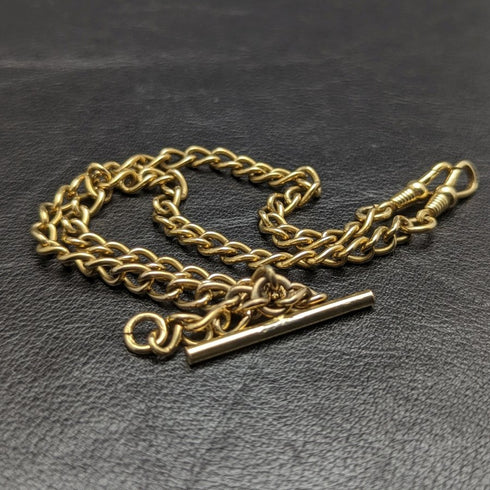 British Vintage Gold Plated Double Albert Chain